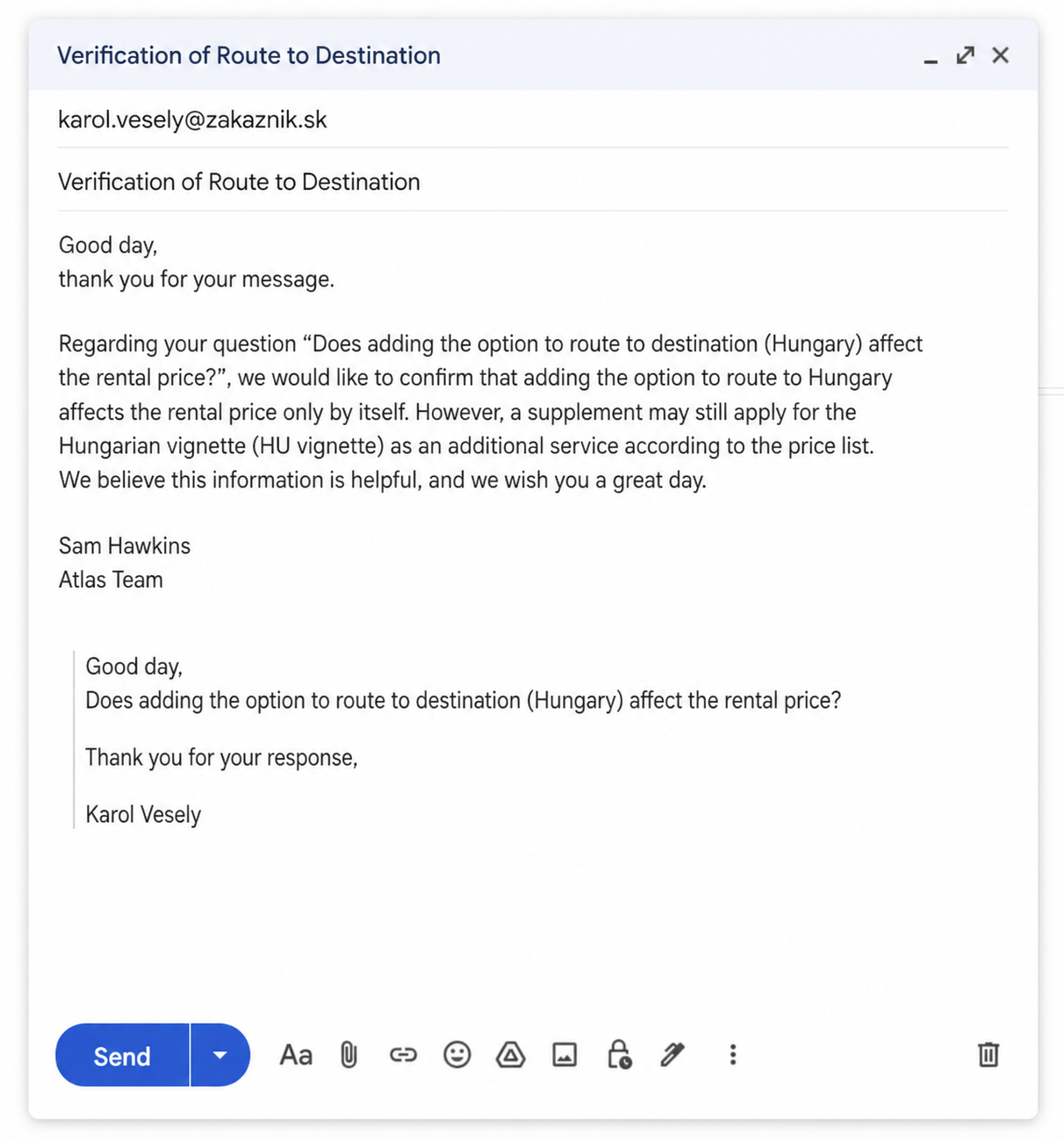 ELIA Asistent email odpoveď 1
